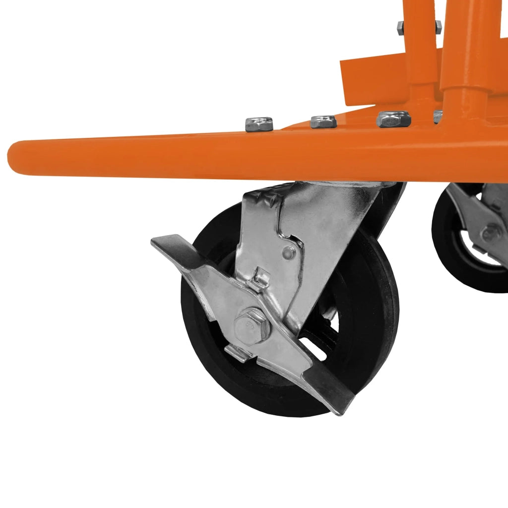 Carrello per Cartongesso 1000kg Acciaio Pesante Ruote Fisse e Girevoli