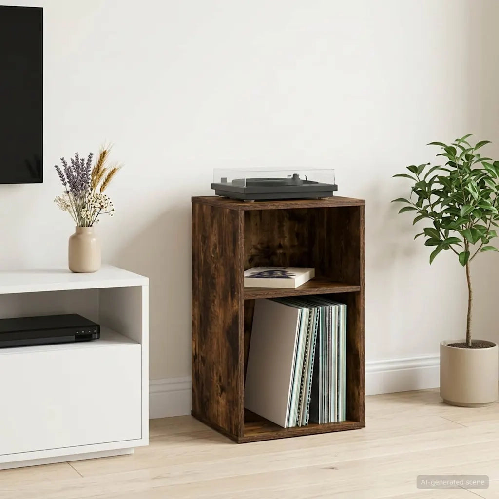 Mobile porta vinili Rovere Fumo 38 x 33 x 61 cm 8012862