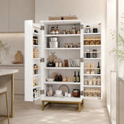 Mobile dispensa bianco con ripiani regolabili 60×40×130 cm
