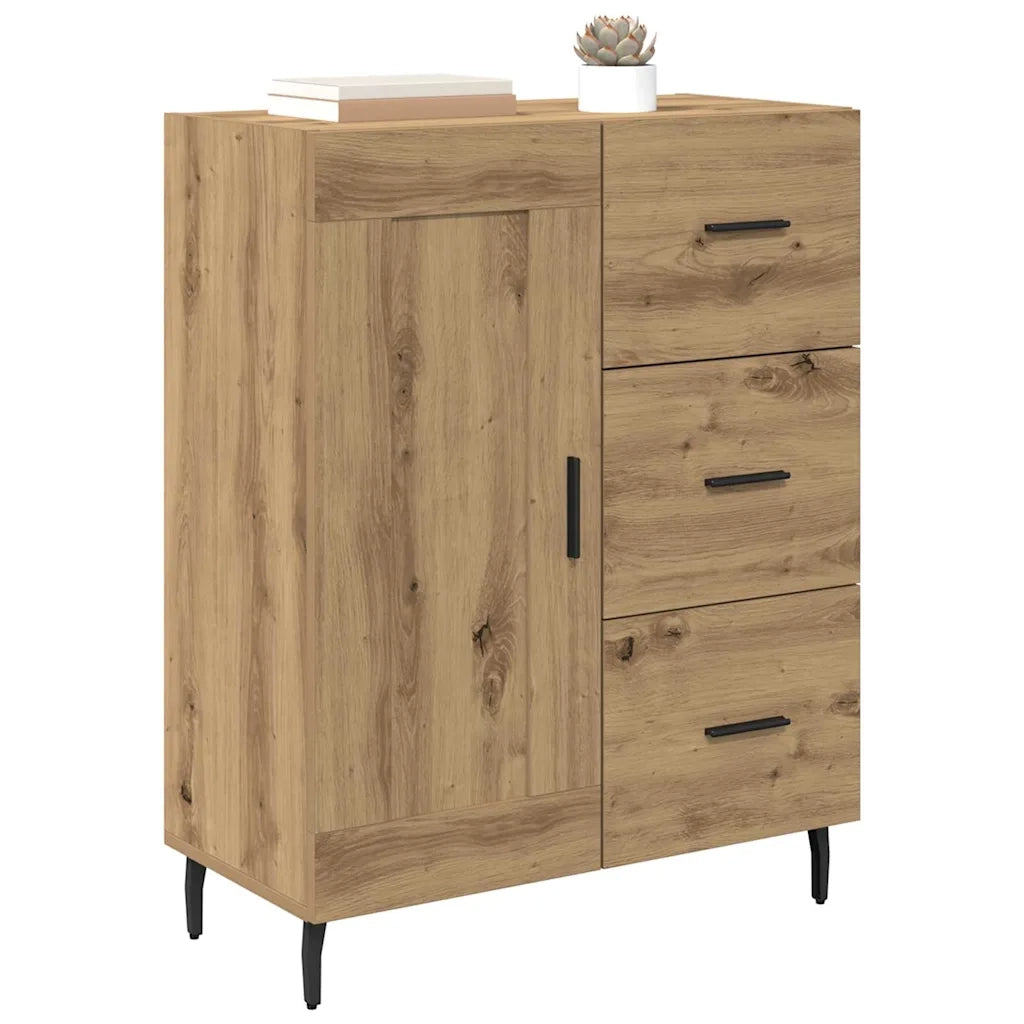 Credenza con Cassetto-Buffet-Armadio da cucina Rovere artigianale 69,5 x 34 x 90 cm 164387