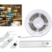 Trade Shop - Striscia Led Con Sensore Di Movimento Luce Bianca 6000k 1mt Armadi Letto -