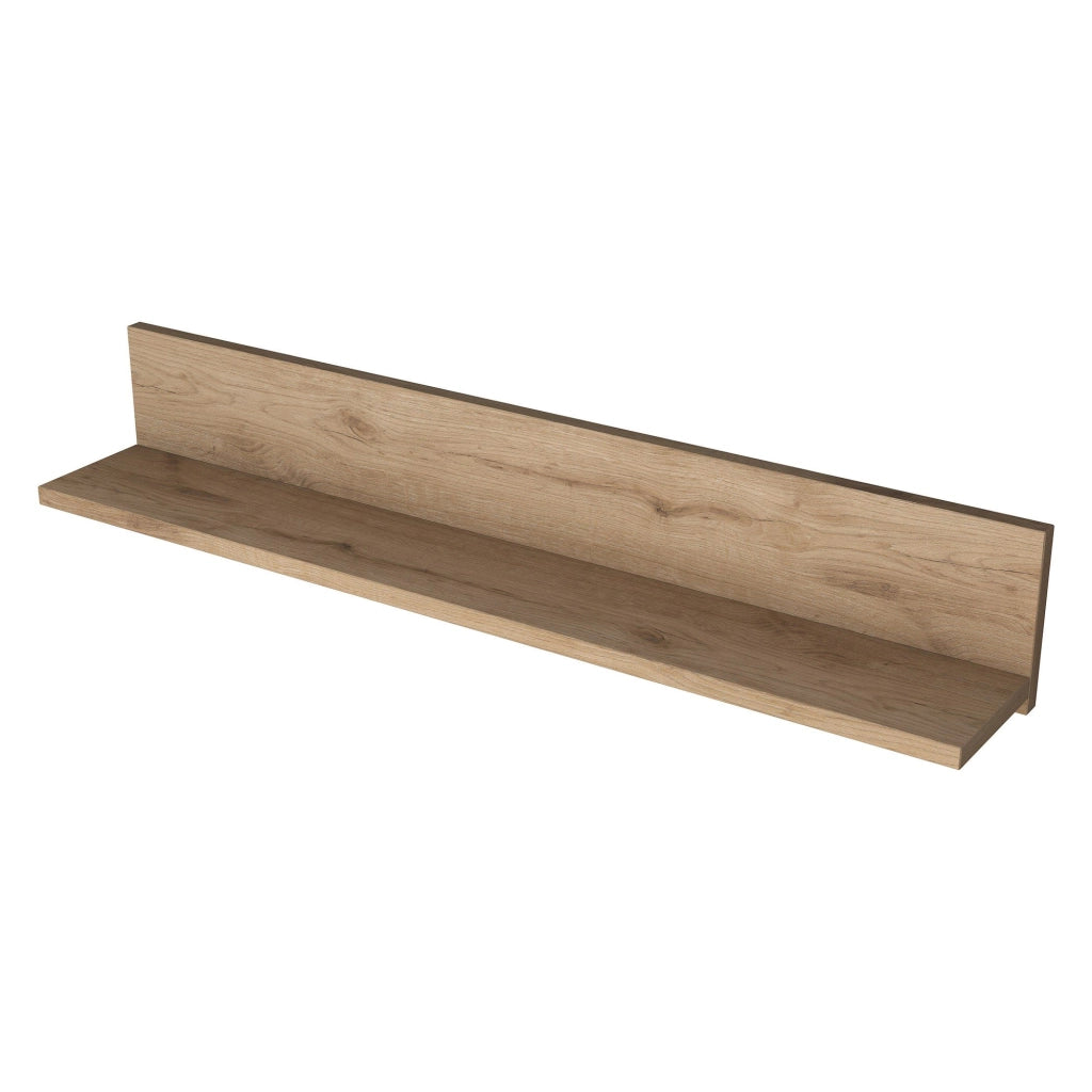 Greggio, Mensola un Ripiano, 90x15x15h cm Marrone Naturale