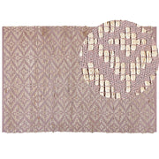 Tappeto rettangolare in cotone e iuta beige e rosa 160 x 230 cm soggiorno camera da letto
