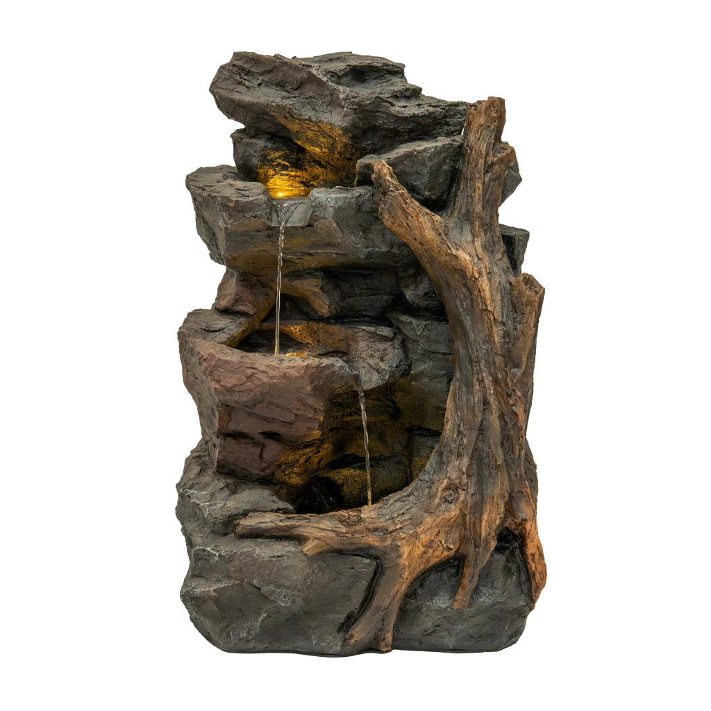 Fontana da Giardino Elettrica con LED e Cascata – Willow Springs