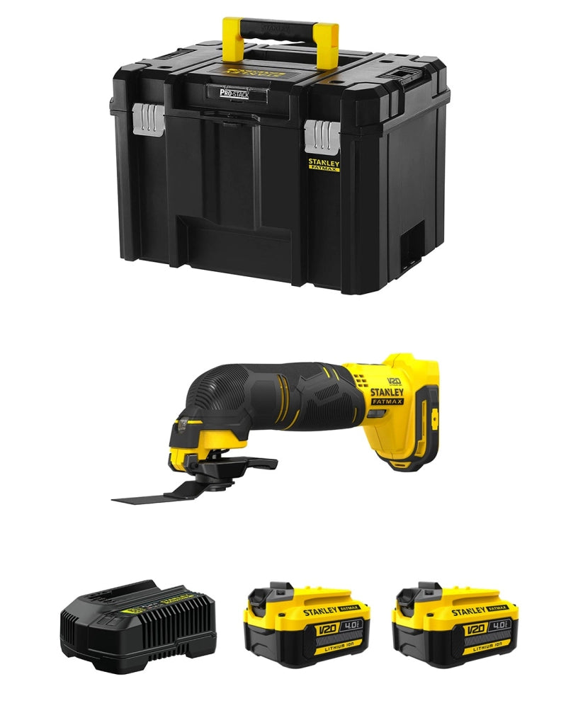 Utensile Multifunzione STANLEY FatMax SFMCE500M2T (2 x 4,0 Ah + Caricabatteria + TSTAK VI)