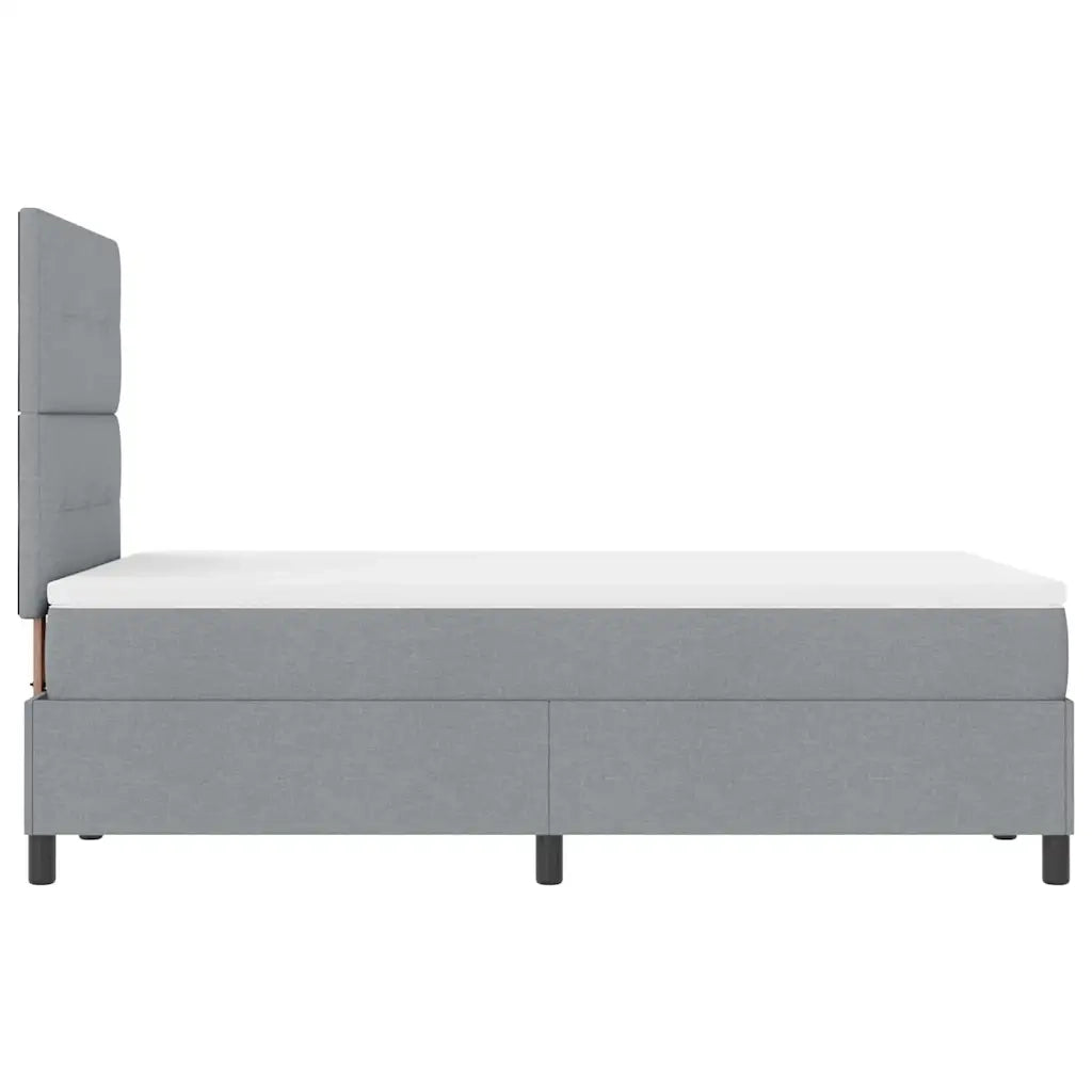 Letto a molle con materasso Grigio chiaro 120 x 190 cm Tessuto 3342851