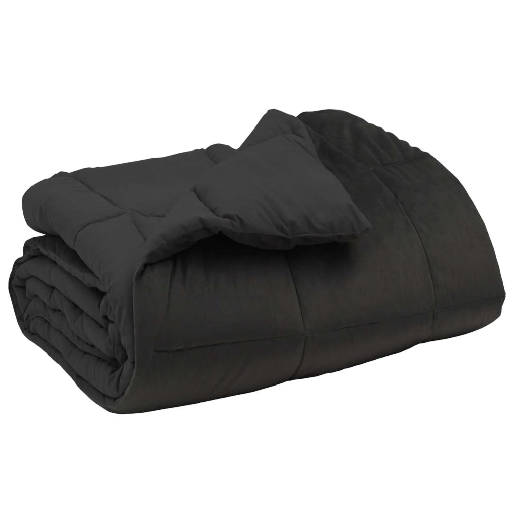 Duvet Invernale Trapuntato Antracite 240 x 260 cm Microfibra