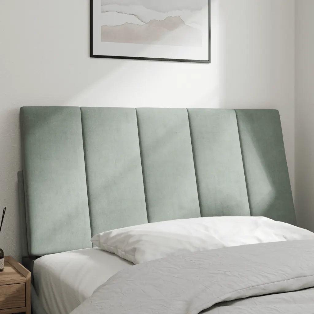 Cuscino testiera Hanko Grigio Chiaro 100 cm Velluto 3207720
