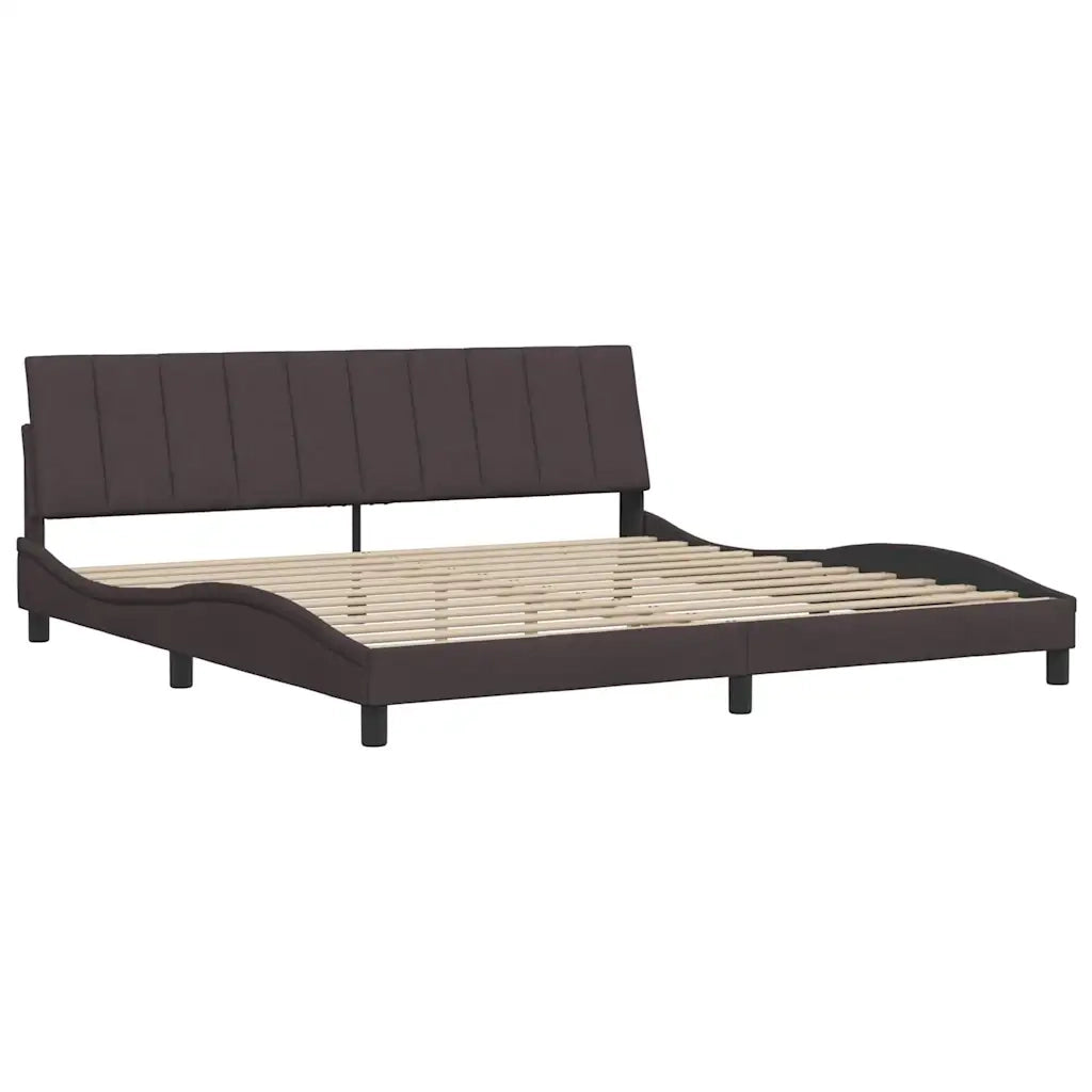 Giroletto senza Materasso Hanko Marrone Scuro 200x200 cm in Tessuto 3310415