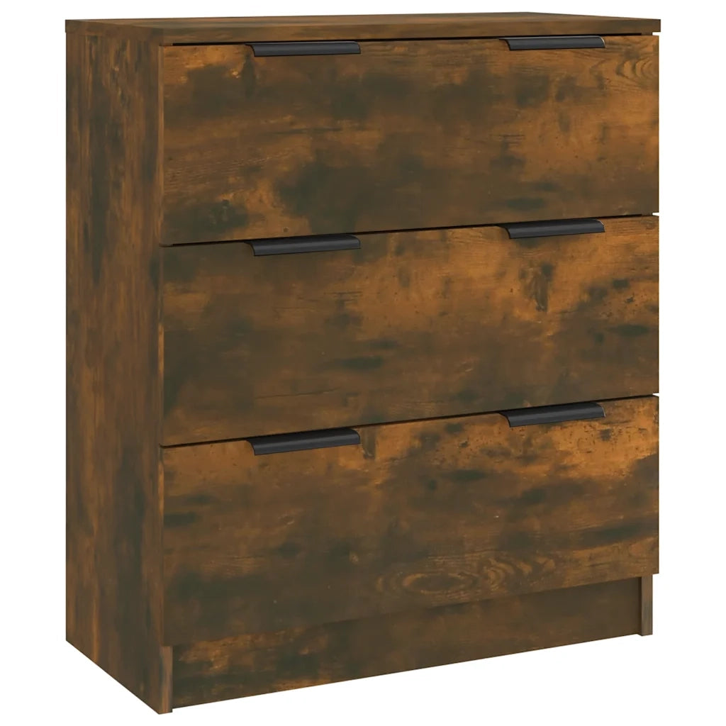 Credenze 3 pz Rovere Fumo in Legno Multistrato 3115785