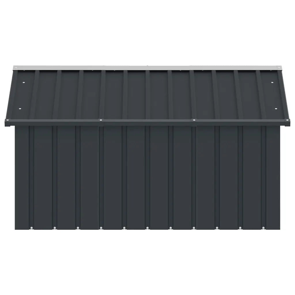 Casetta per Cani Antracite 116,5x153x81,5 cm Acciaio Zincato 171541