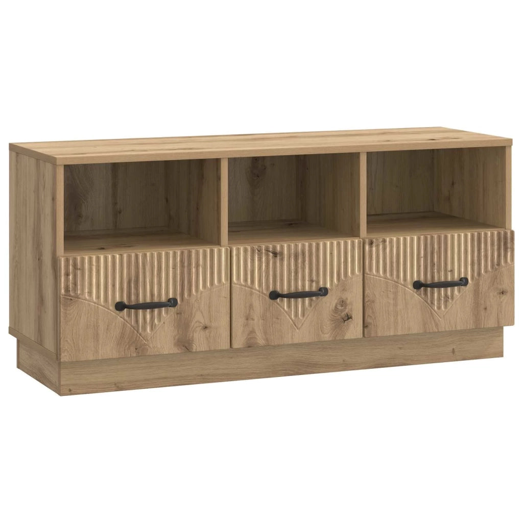 Mobile TV | Armadietto TV | Mobile Porta TV con cassetto Rovere Artigianale 102 x 34,5 x 47 cm