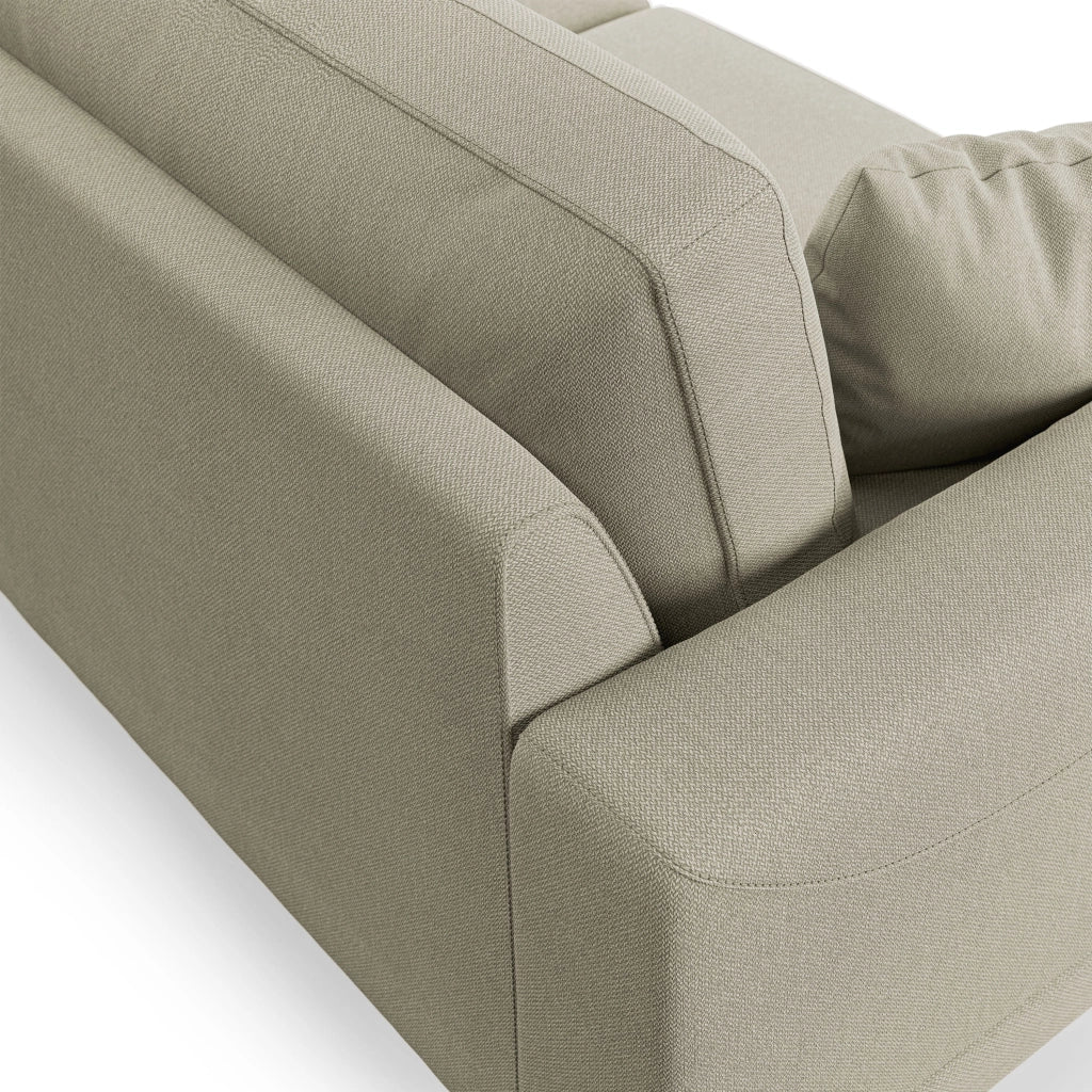 Dorian Divano moderno in tessuto morbido antimacchia T05 218 cm panna