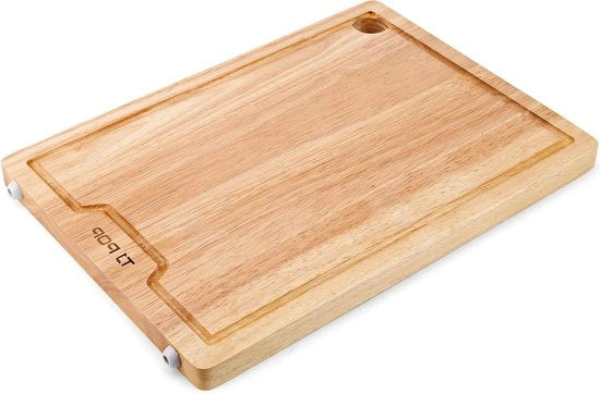Snodo per tagliere in legno 33 x 254 cm - per carne, verdure, barbecue - con gancio di appoggio