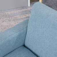 Poltrona per Bambini 49x45x44 cm con Imbottitura in Tessuto Blu