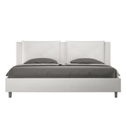 Letto Matrimoniale Large 180x210 cm con Rete e Contenitore Appia Bianco