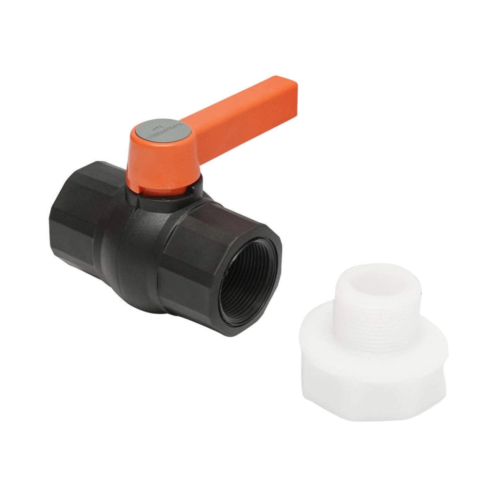 Adattatore con rubinetto 1/4 pollici per IBC