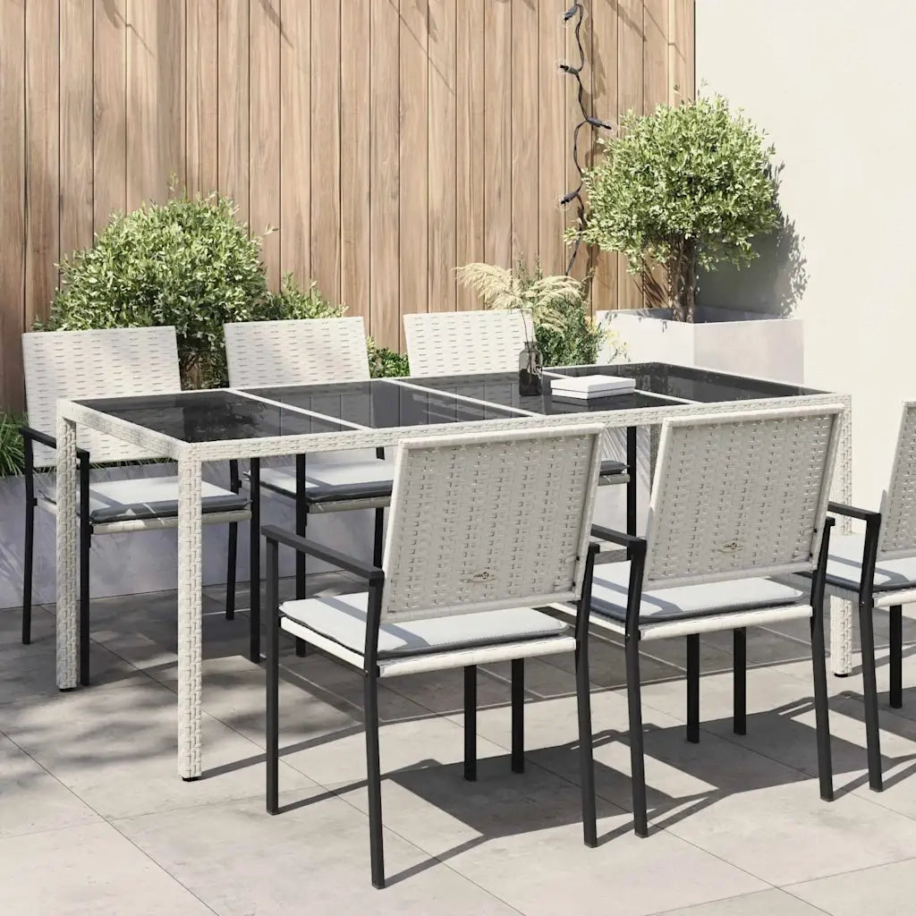Tavolo da Giardino Bianco 190 x 90 x 75 cm polyrattan 362549