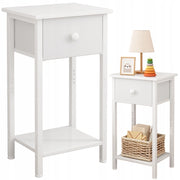 Comodino cassettiera armadio con cassetto ripiano bianco per camera da letto soggiorno 38 cm
