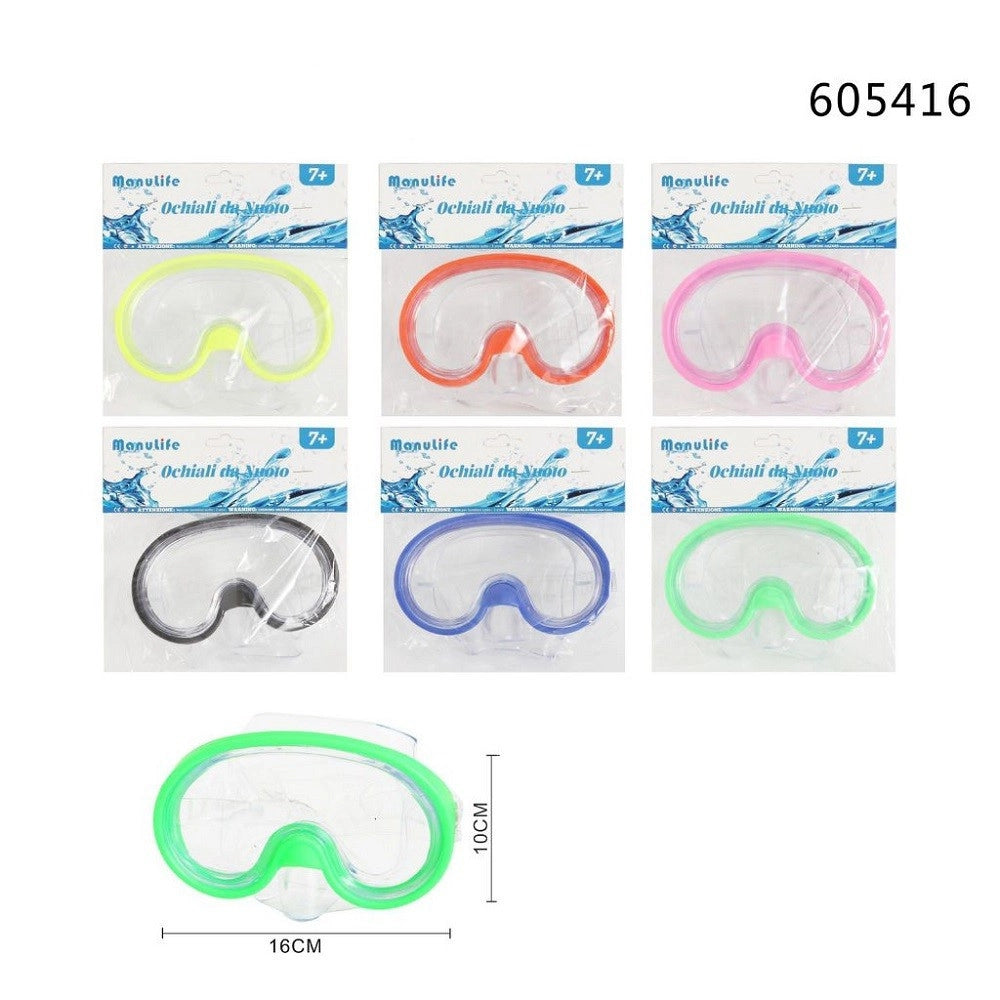 Trade Shop - Maschera Da Nuoto Mare Sub Spiaggia Estate Snorkling 16x10cm Colori Vari 605416 -