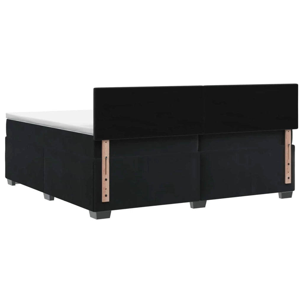 Letto con Box Spring, Materasso e LED Nero 200 x 200 cm Velluto 3452242