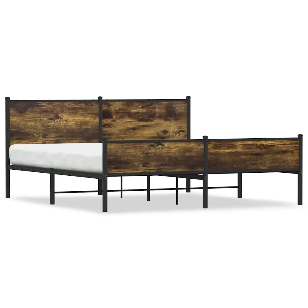 Giroletto senza Materaso in Metallo Rovere Fumo 183x213 cm 3301388