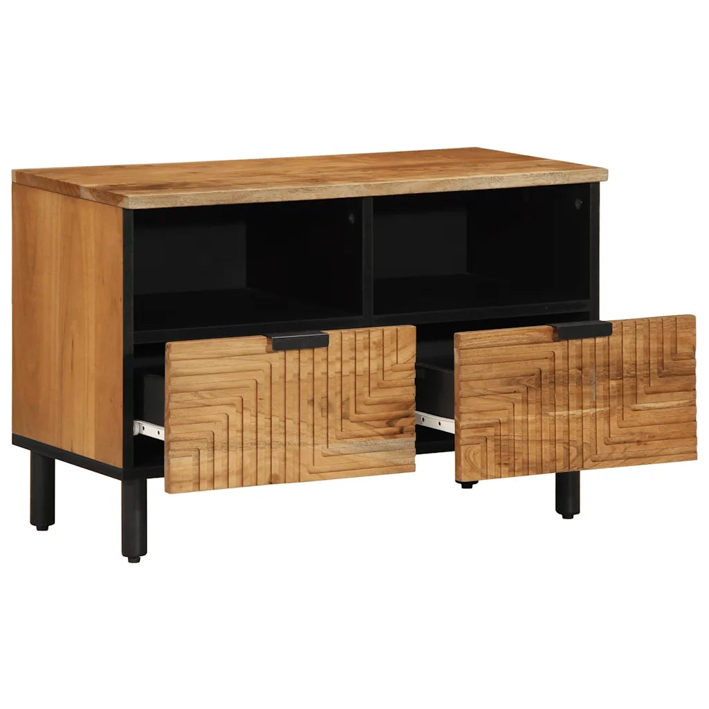 Mobile Porta TV 70x33x46 cm in Legno Massello di Acacia