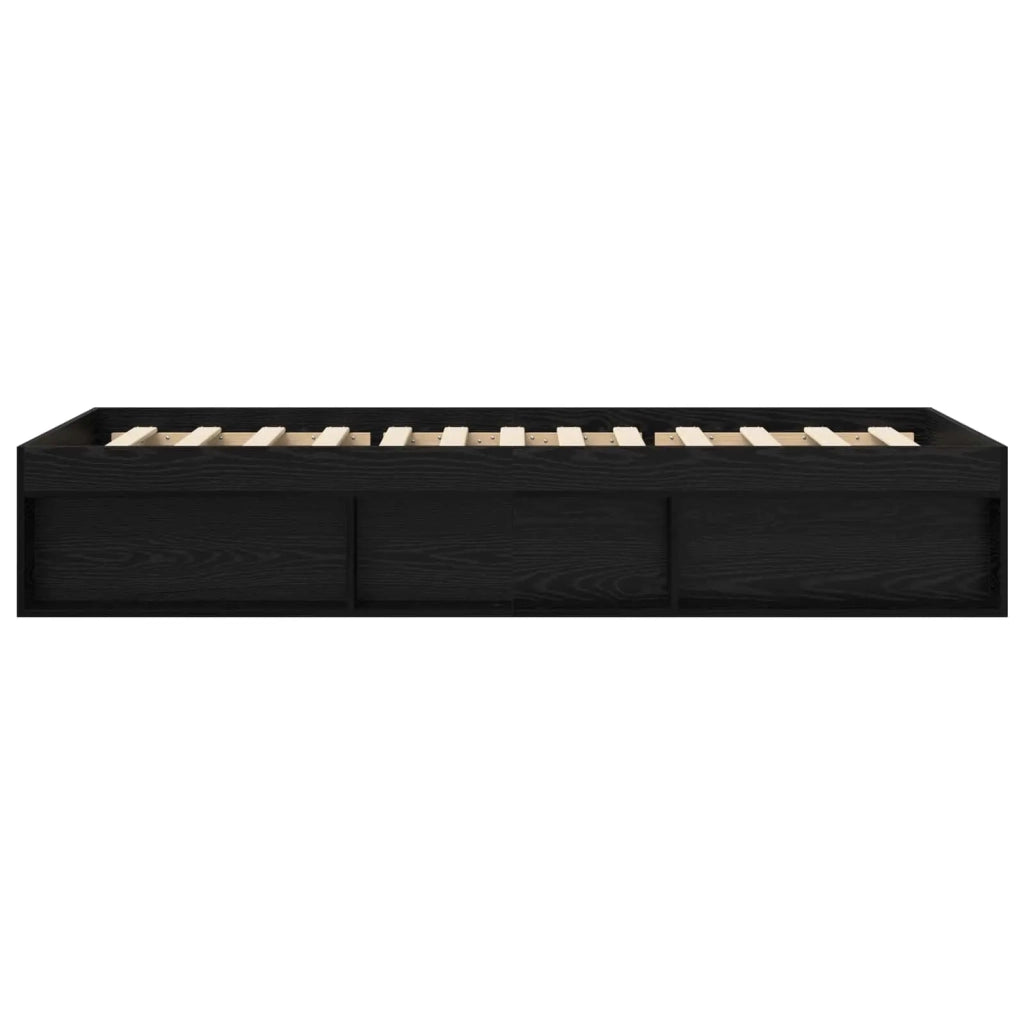 Telaio del letto con storage Rovere Nero 80 x 200 cm 3429523