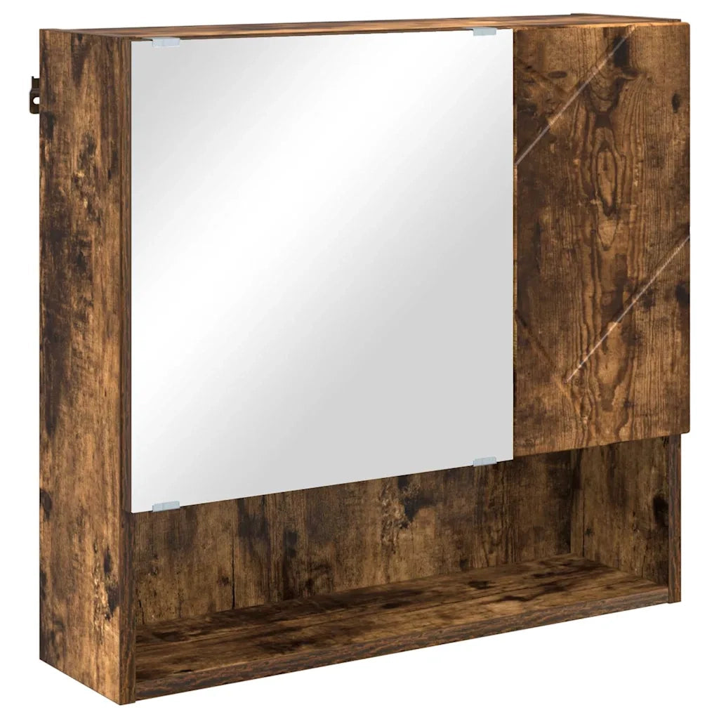 Set di mobili per il bagno Montaggio a parete 4 pcs Rovere fumé