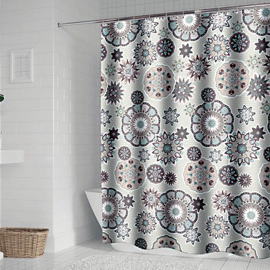 Gordino per Bagno a Fiori Verde 182x200 cm