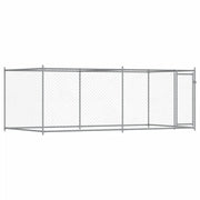 Gabbia per Cani con Porta Grigia 4x2x1,5 m in Acciaio Zincato CFW6413565