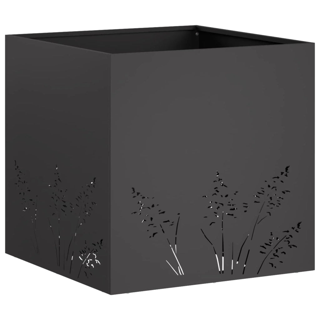 Vaso da giardino 2 pz Nero 50 x 50 x 49 cm 8005793