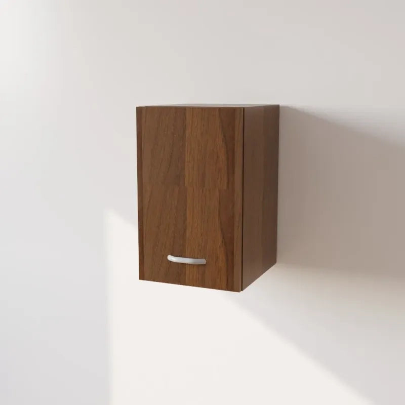 Pensile Cucina  in Legno Nobilitato Noce  Mobile Alto con 1 Anta, Pensile Componibile Moderno Made in Italy (H48XL30XP33cm)