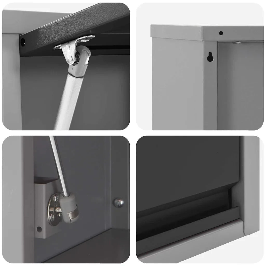 Mobile per attrezzi Nero e Grigio 50 x 25 x 35 cm CFW2903869