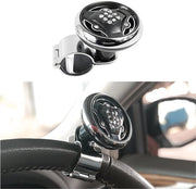 Auto-guida, manubrio, stile bussola girevole 360°, volante, volante, manubrio, maniglia di spinotto, accessorio decorativo universale per auto e trattori (nero)