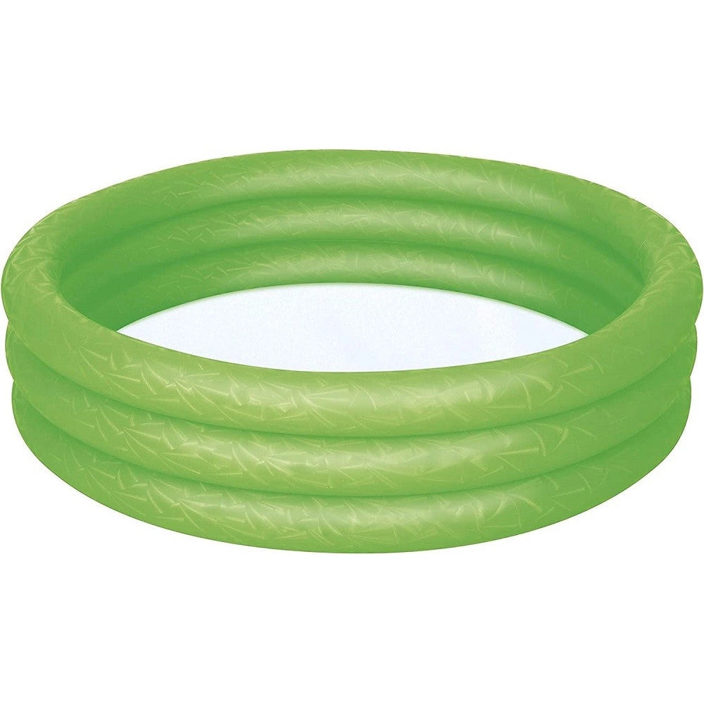 Trade Shop - Piscina Gonfiabile 122x25cm Tinta Unita Effetto Ghiaccio 3 Anelli Giardino 51025 -
