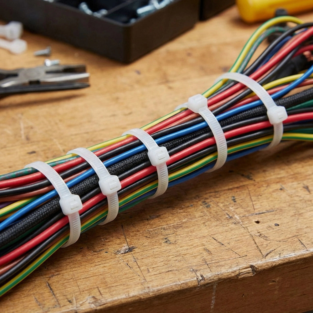 Confezione da 40 Fascette Stringicavo in Nylon 3.6x200mm Fascette Autobloccanti Bianco Avizar