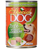 PATE' PER CANI 'SPECIAL DOG' vitello e verdure - gr 400- 24 pezzi  - MONGE