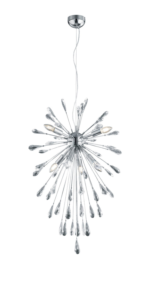 Lampada a Sospensione da Interno  E14 in Metallo Cromo