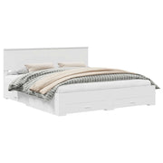 Letto matrimoniale | Letto per adulti | Struttura del letto Bianco 180 x 200 cm Legno multistrato