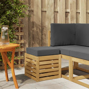 Sedia da giardino-Panca da esterno con cuscino Bianco 137509