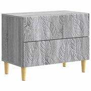 Comodino Sonoma grigio 62 x 34,5 x 48 cm Legno ingegnerizzato