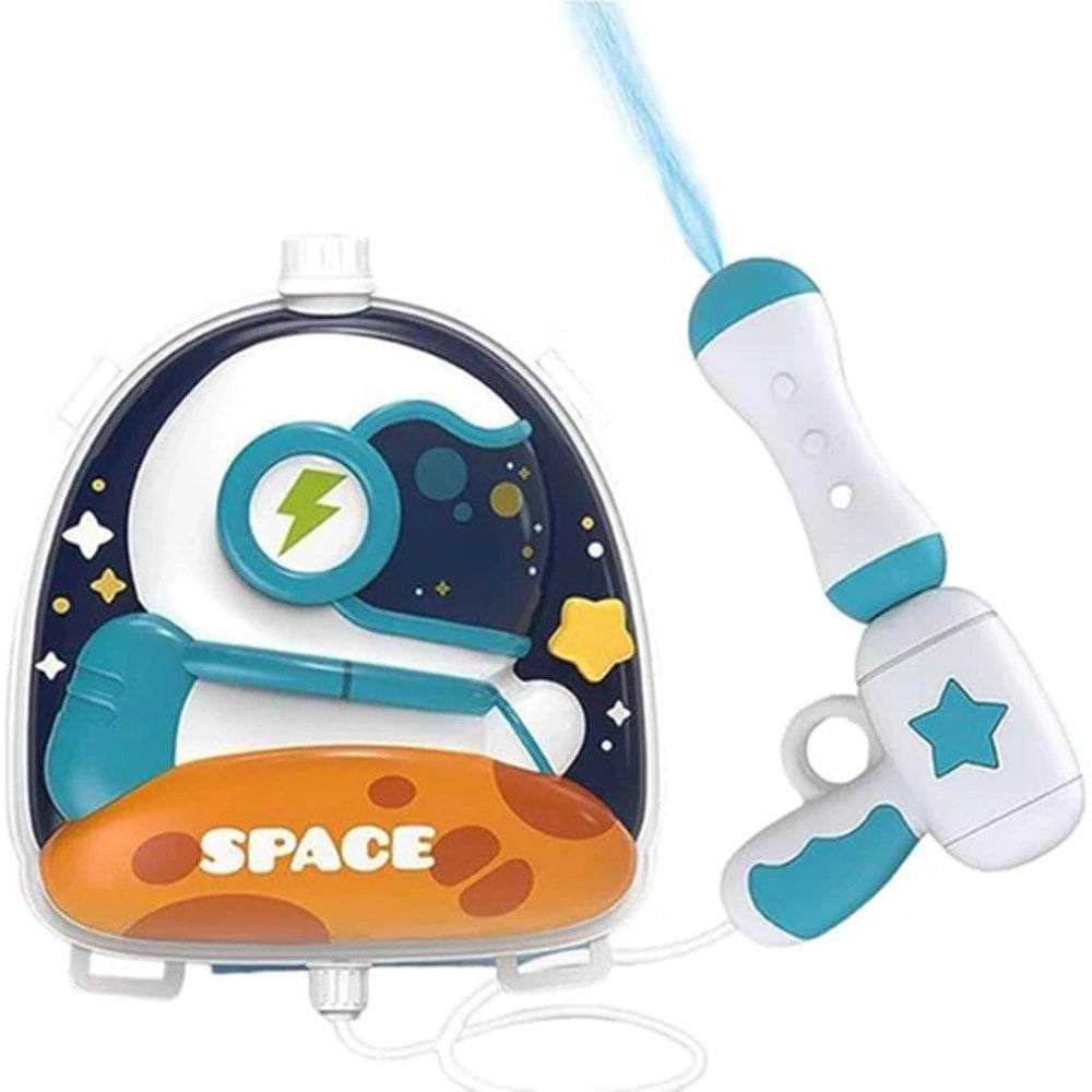 Trade Shop - Zaino Con Pistola Ad Acqua Per Bambini Giocattolo 21x26cm Design Astronauta 618548 -