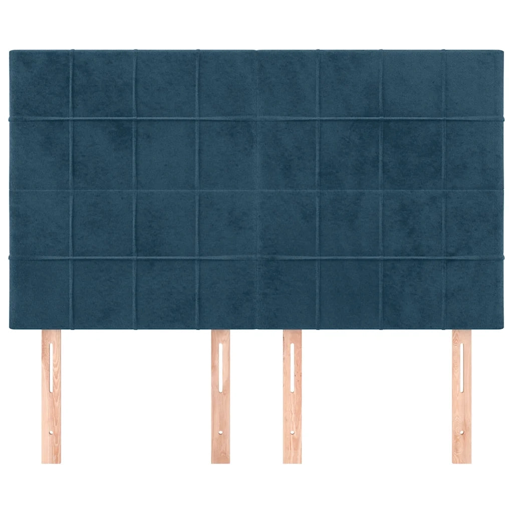 Testiera Blu Scuro 144x5x118/128 cm Velluto 3116384