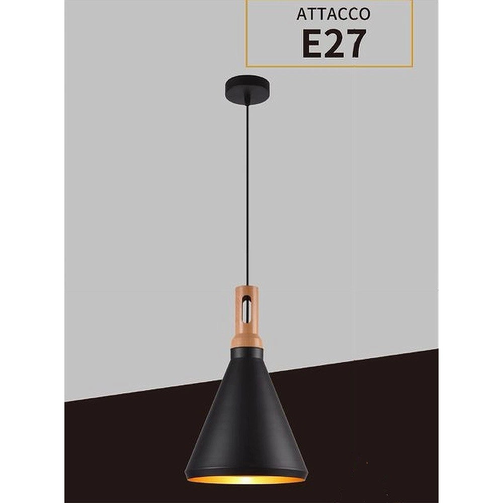Trade Shop - Lampadario A Sospensione Stile Industriale In Metallo Pendente A Cono E27 A94 -
