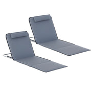Sdraio pieghevole per esterno con cuscino e custodia ¨C zephmum ¨C Grigio