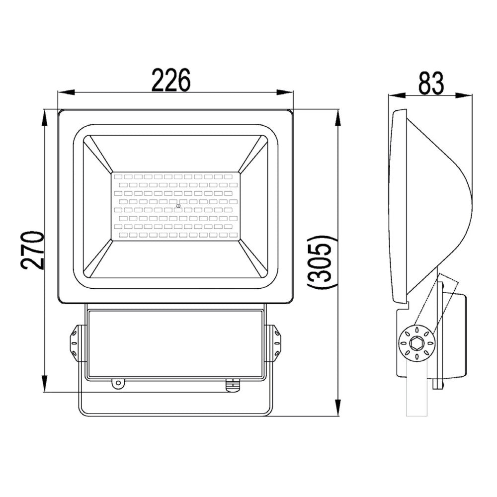 Trade Shop - Faretto Faro Led Gh1 50 Watt 4400 Lumen Per Esterno Luce Bianca Fredda -