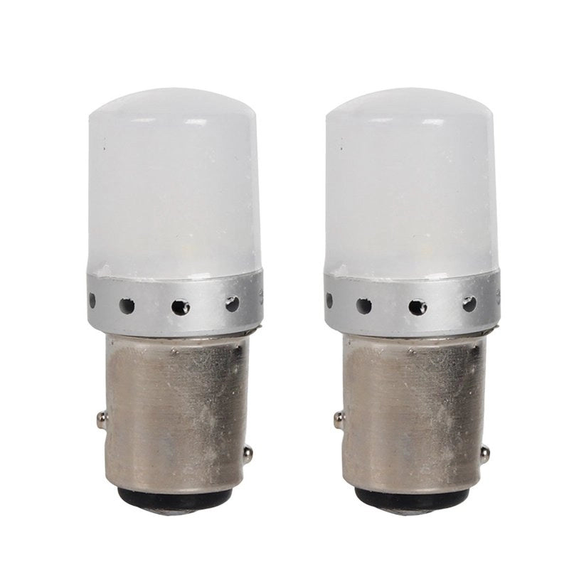 2 Pezzi Lampada LED BAY15D S25 P21/5W 9 SMD 3030 12V 24V 300lm 1W/3.5W Doppio Filamento Bianco Freddo Piedi Sfalsati 45mm