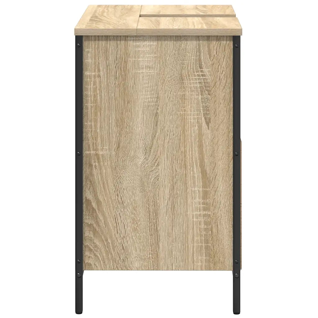vidaXL Mobile Lavabo da Bagno Rovere Sonoma 60x34,5x60 cm