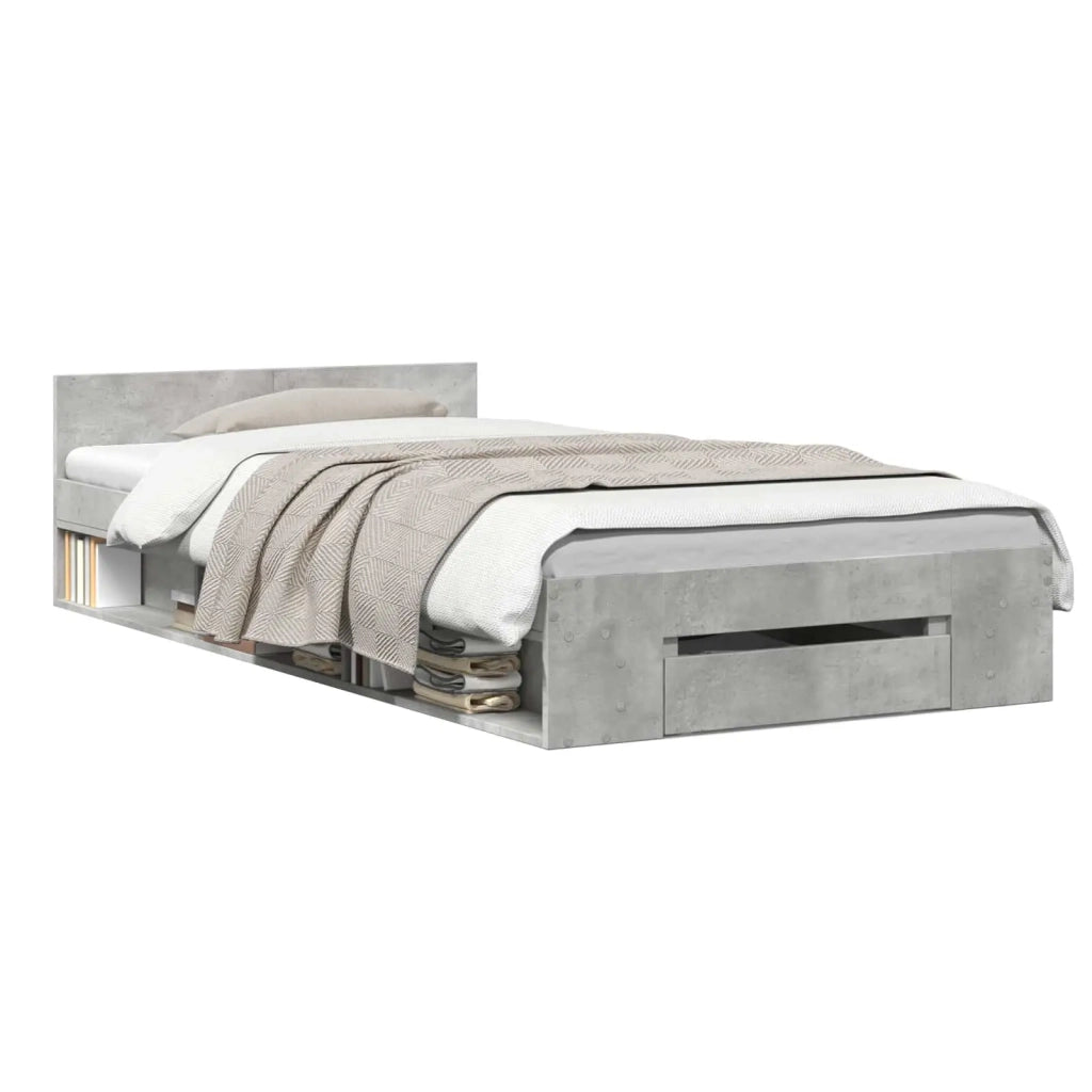 Telaio del letto con storage Grigio Cemento 80 x 200 cm 3429602